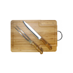 Tabla con Cuchillo y Tenedor Asador